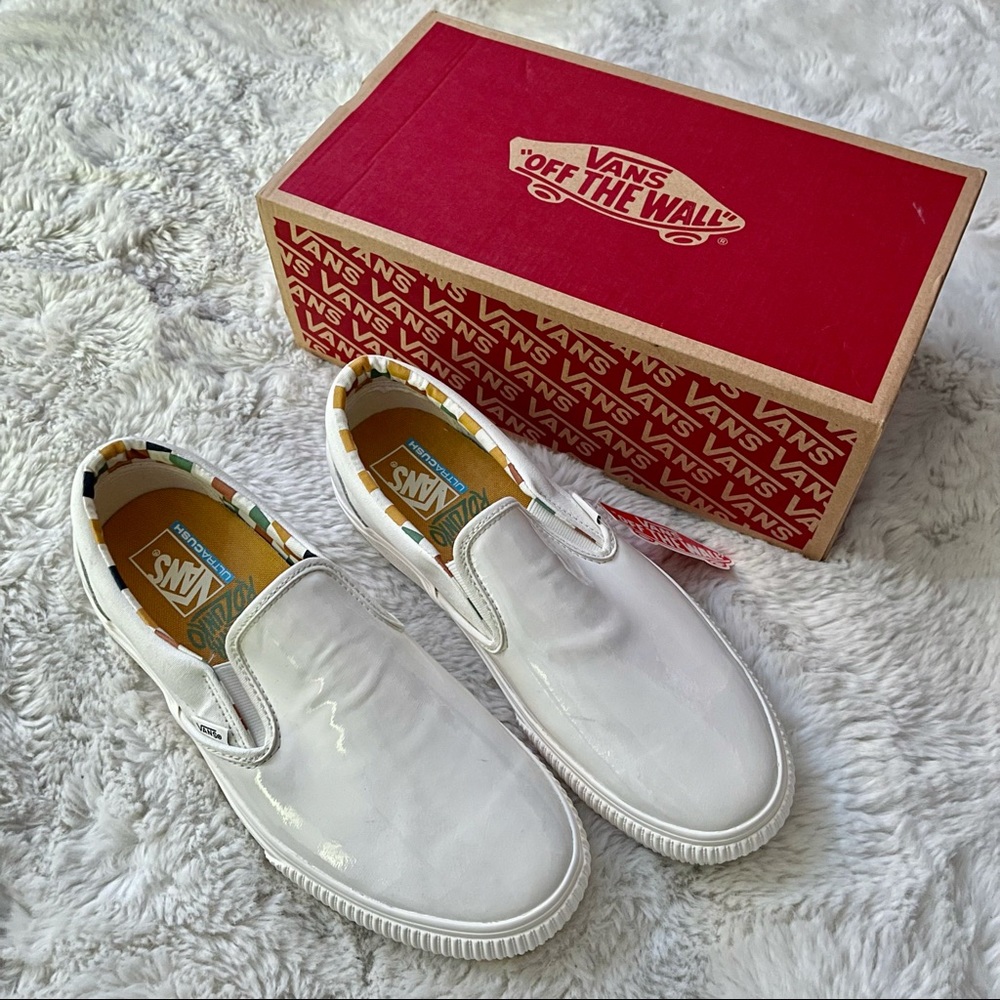 Vans White Slip-On Loafers 10